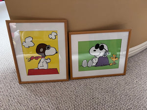 2 Framed Peanuts Prints