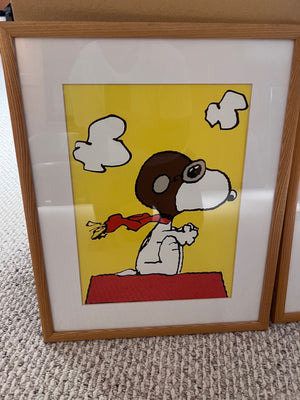 2 Framed Peanuts Prints