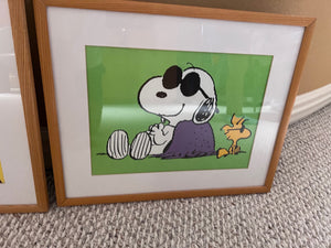 2 Framed Peanuts Prints