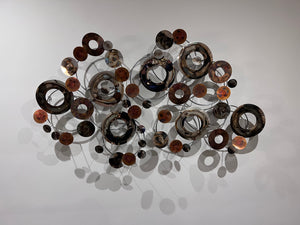 Curtis Jere Modern Circular Metal Wall Sculpture