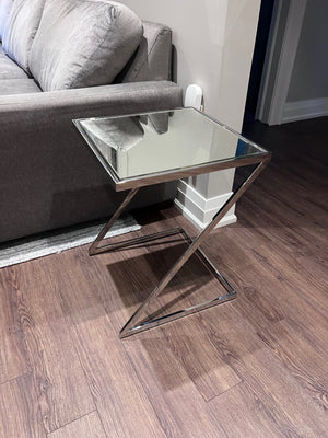 Pair of HomeSense Mirrored Side Tables (*retail $200)