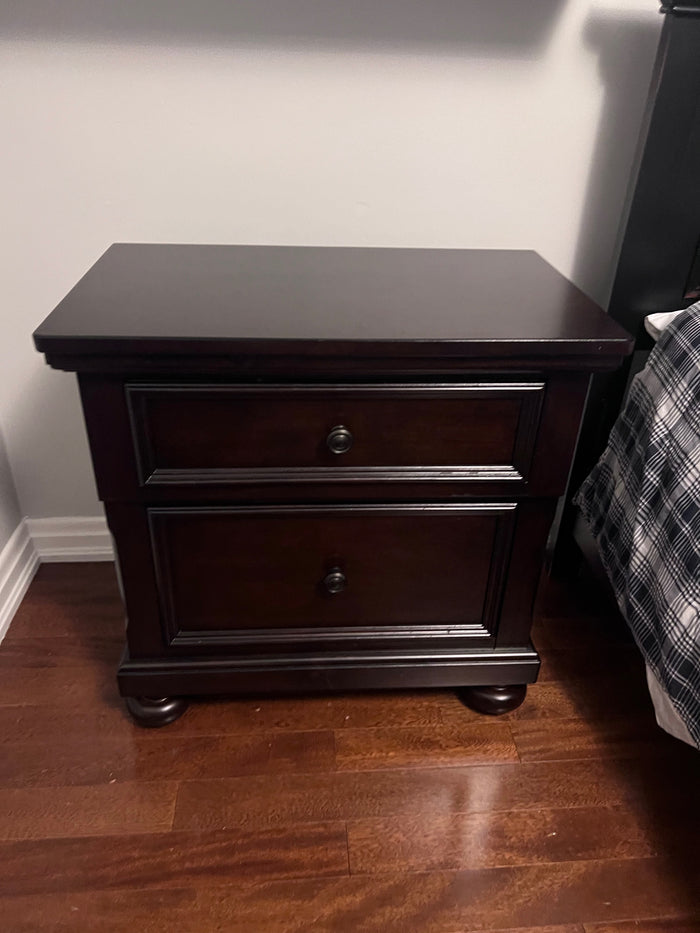 Pair of Chester 2 Drawer Nightstands, Brown