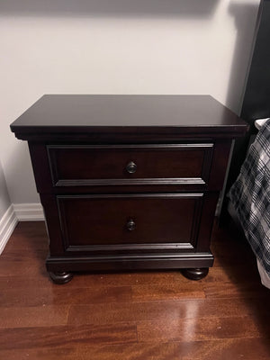 Pair of Chester 2 Drawer Nightstands, Brown