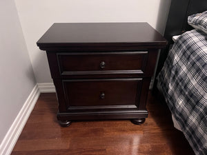 Pair of Chester 2 Drawer Nightstands, Brown