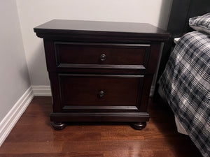 Pair of Chester 2 Drawer Nightstands, Brown