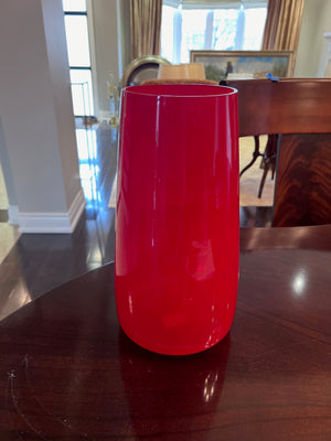 Red Glass Canpol Ltd Vase, Made in Poland