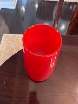 Red Glass Canpol Ltd Vase, Made in Poland