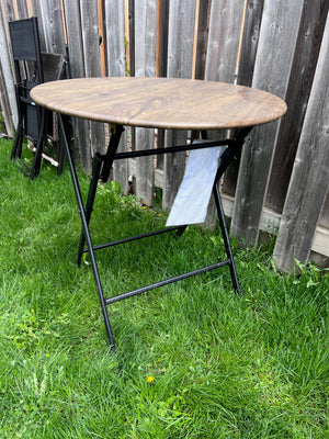 Round Steel Folding Bistro Table