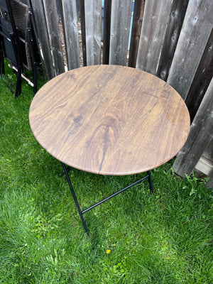 Round Steel Folding Bistro Table