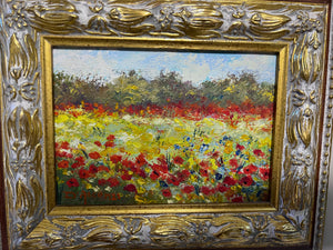 Gian Carlo D'Ascenzi 'Poppies from Italy' Oil Painting