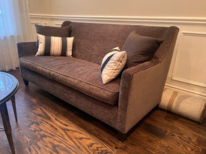 Silva Custom Furniture Brown Upholstered Love Seat