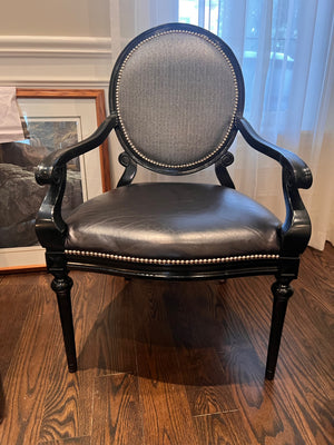 Lexington Home Brands Black Leather Accent Chair