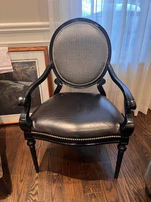 Lexington Home Brands Black Leather Accent Chair