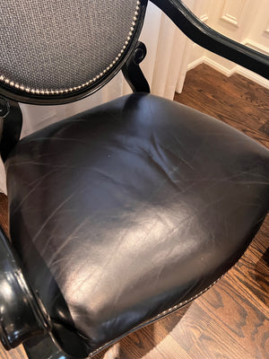 Lexington Home Brands Black Leather Accent Chair