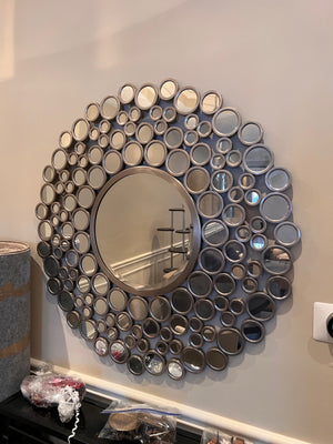 Round Mirror with 'Circles' Border