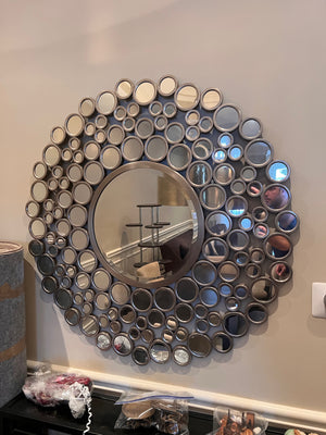 Round Mirror with 'Circles' Border