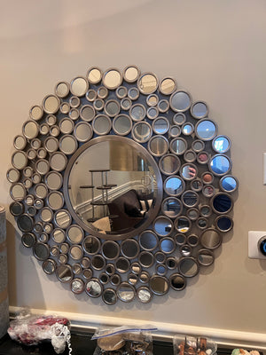 Round Mirror with 'Circles' Border