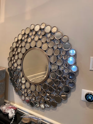 Round Mirror with 'Circles' Border