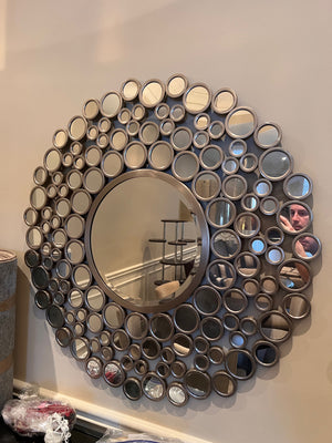 Round Mirror with 'Circles' Border