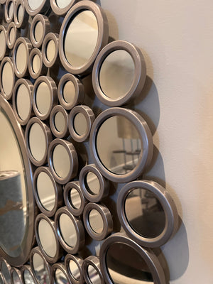 Round Mirror with 'Circles' Border