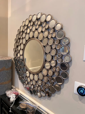 Round Mirror with 'Circles' Border