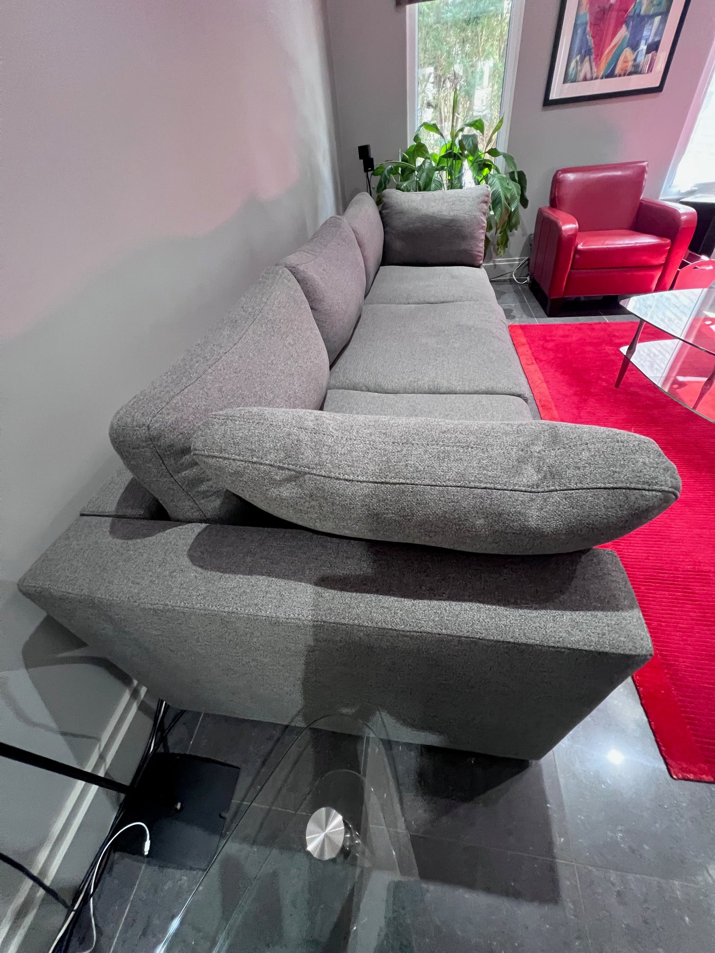 LIKE NEW Cozey Ciello Collection Dream Grey Sofa (*retail $1,795 ...