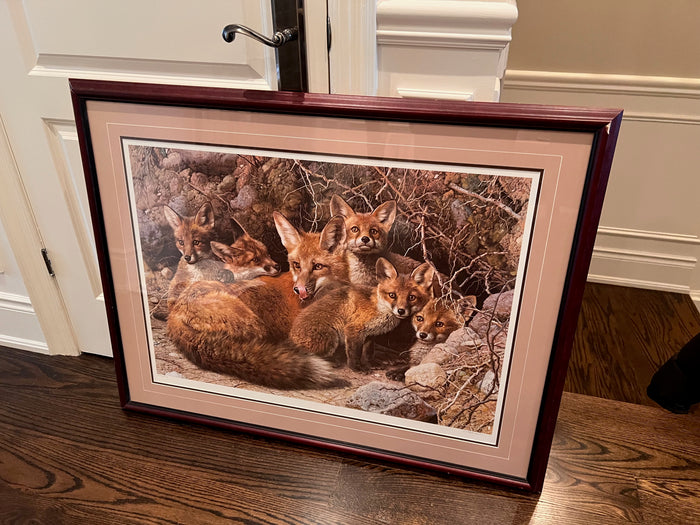 Limited Edition Print by Carl Brenders 'Full House- Fox Family'