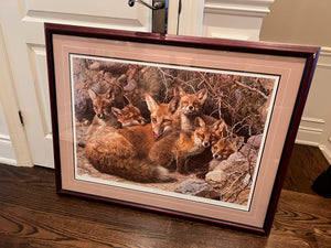 Limited Edition Print by Carl Brenders 'Full House- Fox Family'