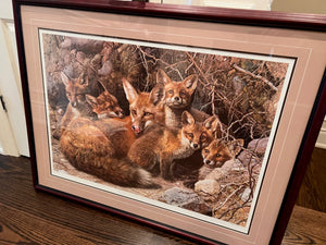 Limited Edition Print by Carl Brenders 'Full House- Fox Family'