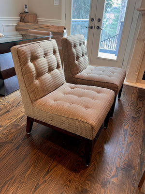 Pair of Tufted Accent Chairs