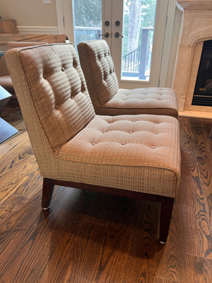 Pair of Tufted Accent Chairs