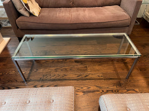 Glass Top Chrome Base Coffee Table