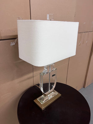 John-Richard Lead Crystal/Brass Table Lamp from ELTE (*retail $1,050)