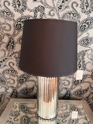 Pair of silver table lamps