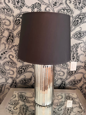 Pair of silver table lamps