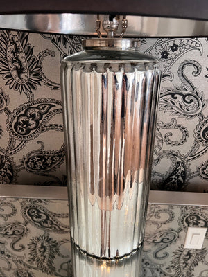 Pair of silver table lamps