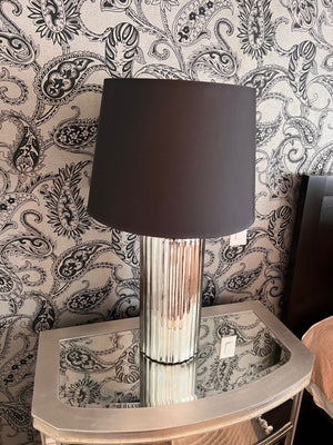 Pair of silver table lamps