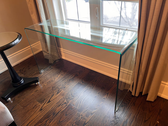 Waterfall Glass Console Table