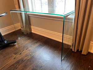 Waterfall Glass Console Table