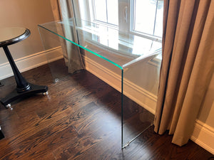 Waterfall Glass Console Table