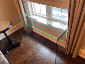 Waterfall Glass Console Table