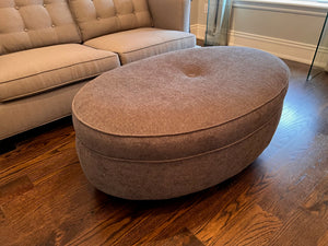 Oval Upholstered Ottoman