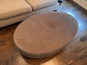 Oval Upholstered Ottoman