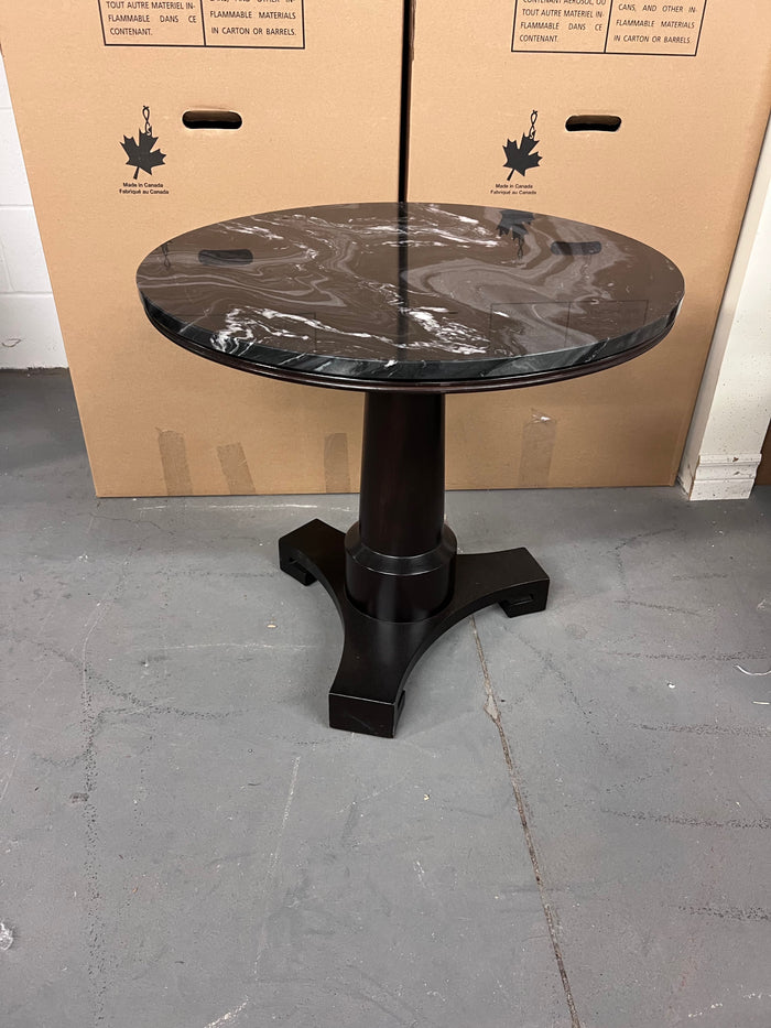 Thomas Pheasant for Baker Pedestal Table with Custom Marble Top