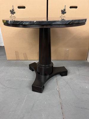 Thomas Pheasant for Baker Pedestal Table with Custom Marble Top