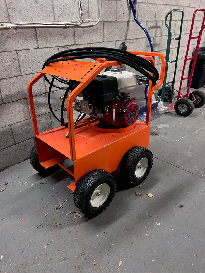 4000PSI Gas Pressure Washer with Honda GX 390 Engine (Orange Push Cart was Custom Designed)