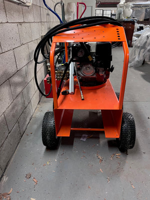 4000PSI Gas Pressure Washer with Honda GX 390 Engine (Orange Push Cart was Custom Designed)