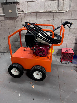 4000PSI Gas Pressure Washer with Honda GX 390 Engine (Orange Push Cart was Custom Designed)