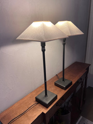 Restoration Hardware Pyramid Telescoping Table Lamp with Linen Shade (*2 available- priced individually)