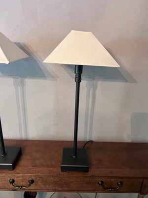 Restoration Hardware Pyramid Telescoping Table Lamp with Linen Shade (*2 available- priced individually)